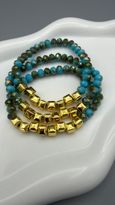 Aqua Bracelet Set