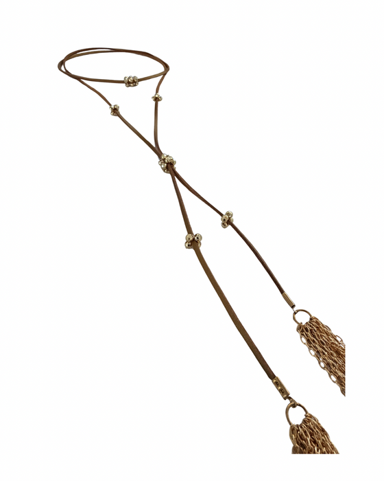 Metallic Lariat Necklace