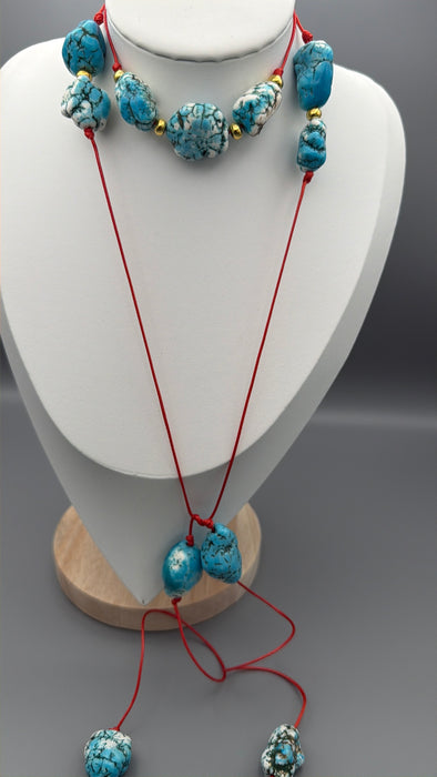 Turquoise Ember Lariat