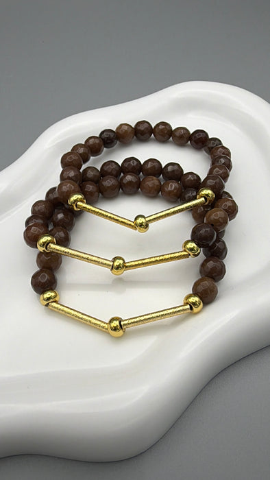 Mocha Gold Bracelet Set