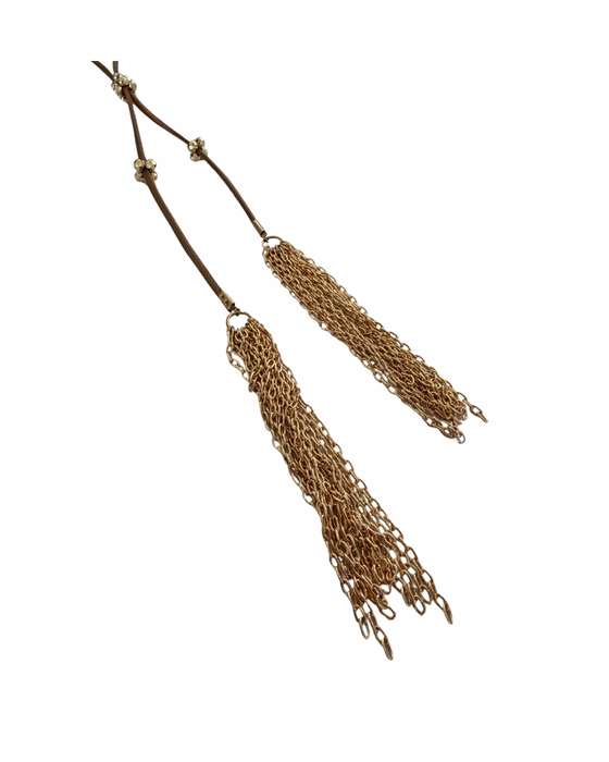 Metallic Lariat Necklace