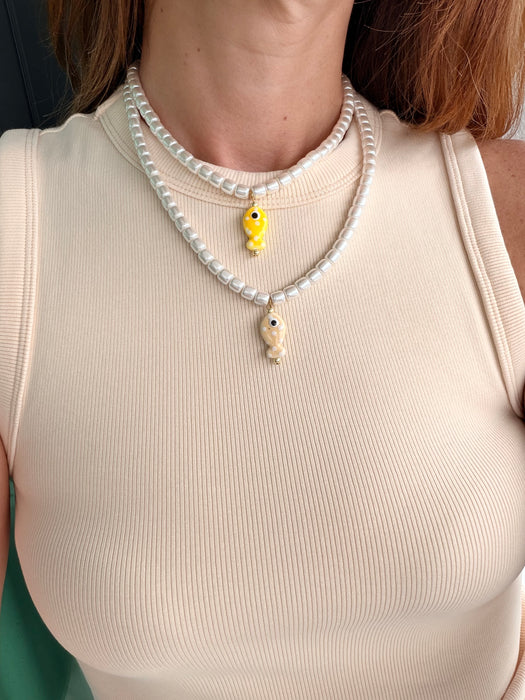 Polka Fish Necklace