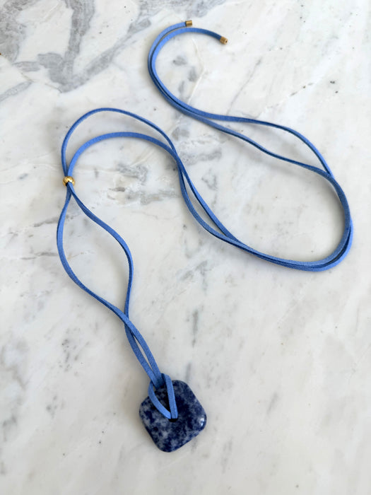 Blue & Blush Tide Pendant Necklace