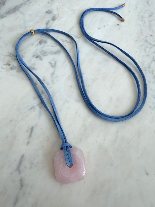 Blue & Blush Tide Pendant Necklace