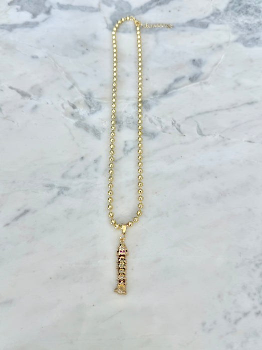 Sun & Fish Necklace