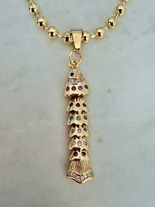 Sun & Fish Necklace